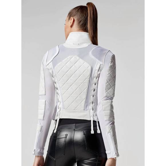 Pullover Blanc Noir à Manches Longues - Taille M, Gris, Mix Mesh, Neuf Avec étiquettes (NWT)